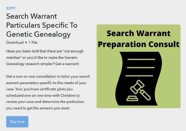 Product Button For Genetic Genealogy Search Warrant Preparation